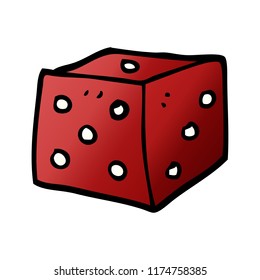 cartoon doodle red dice
