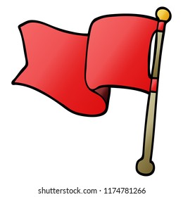 cartoon doodle red flag