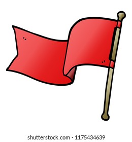 Cartoon Doodle Red Flag Stock Illustration 1180525753