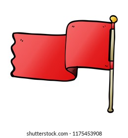 cartoon doodle red flag