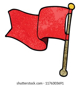 cartoon doodle red flag