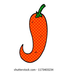 cartoon doodle red hot chilli pepper