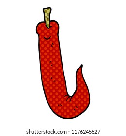 cartoon doodle red hot chilli pepper