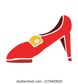 cartoon doodle of a red shoe