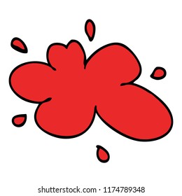 Cartoon Doodle Red Splat Paint Stock Vector (Royalty Free) 1174789348 ...