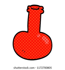 cartoon doodle red vase