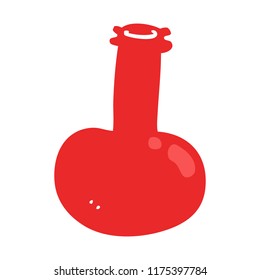 cartoon doodle red vase
