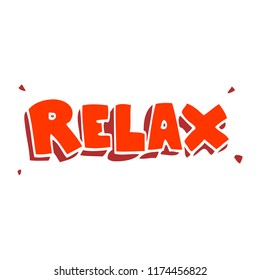 cartoon doodle relax symbol