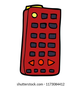control remoto del doodle de dibujos animados