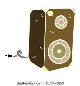 altavoz retro del doodle de dibujos animados