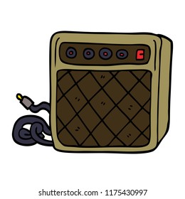cartoon doodle retro speaker system