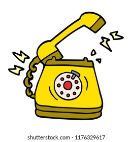 teléfono de llamada de dibujos animados