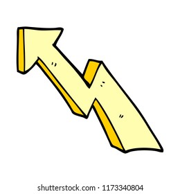 cartoon doodle rising arrow