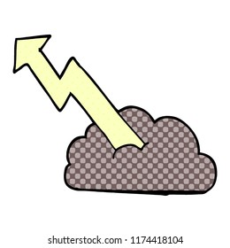 cartoon doodle rising arrow
