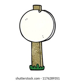 cartoon doodle road sign