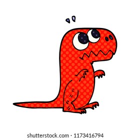 cartoon doodle roaring t rex