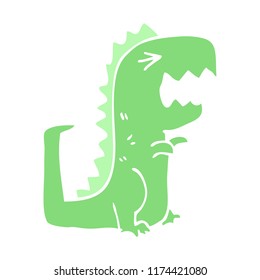 cartoon doodle roaring t rex