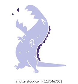 cartoon doodle roaring t rex
