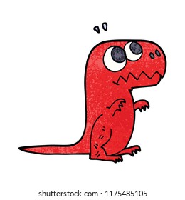 cartoon doodle roaring t rex