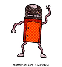 cartoon doodle robot