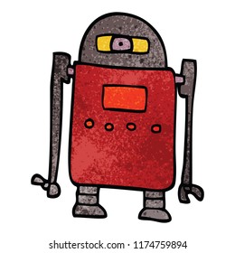cartoon doodle robot