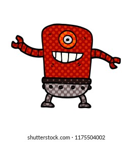 cartoon doodle robot