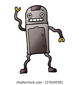 cartoon doodle robot