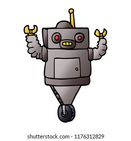 robot garabato de dibujos animados