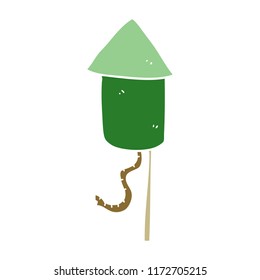 Cartoon-Doodle-Rakete