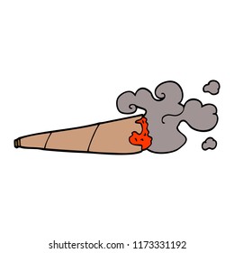 cigarrillo rodado con doodle de dibujos animados