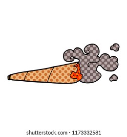 cigarrillo rodado con doodle de dibujos animados