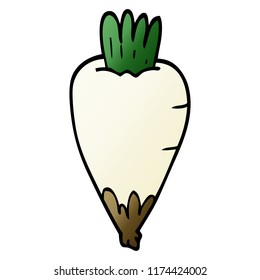cartoon doodle root vegetable
