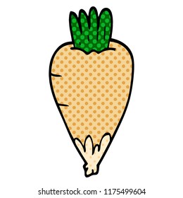 cartoon doodle root vegetable