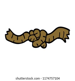cartoon doodle rope knot