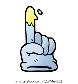 cartoon doodle rubber glove