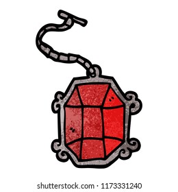 cartoon doodle ruby pendant