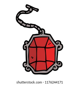 cartoon doodle ruby pendant