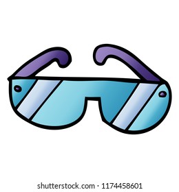 cartoon doodle safety glasses