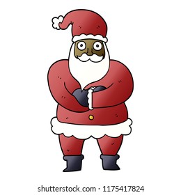 Cartoon doodle santa