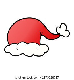 caricatura doodle santa hat