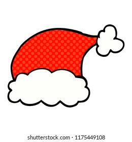 cartoon doodle santa hat