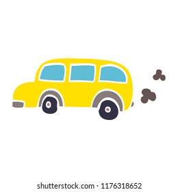 cartoon doodle school bus