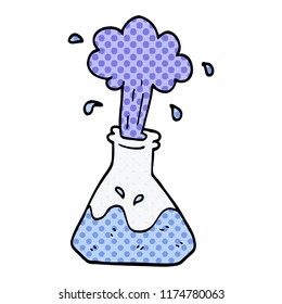 experimento de ciencia del doodle de dibujos animados