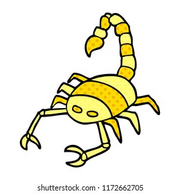 cartoon doodle of a scorpion