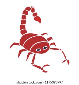 Cartoon-Doodle eines Skorpion