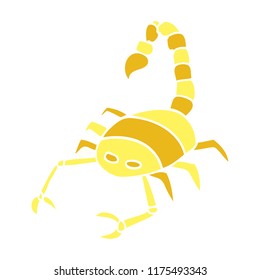 cartoon doodle of a scorpion