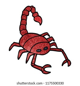 doodle de dibujos animados de un escorpión
