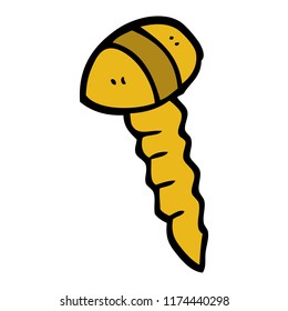 cartoon doodle screw