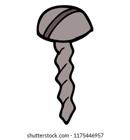 cartoon doodle screw