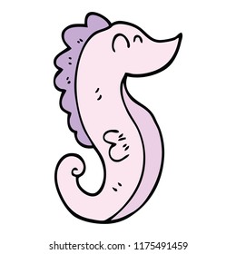 Cartoon Doodle Sea Horse Stock Vector (Royalty Free) 1174757167